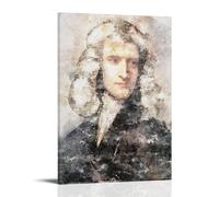 BJHIHSX Poster décoratif sur toile avec personnage de Sir Isaac Newton - Décoration murale moderne pour chambre à coucher - 30 x 45 cm