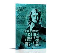 BJHIHSX Poster décoratif sur toile avec personnage de Sir Isaac Newton - Décoration murale moderne pour chambre à coucher - 40 x 60 cm