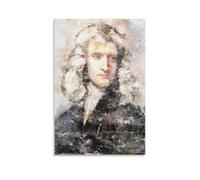 BJHIHSX Poster décoratif sur toile avec personnage de Sir Isaac Newton - Décoration murale moderne pour chambre à coucher - 40 x 60 cm