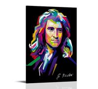 BJHIHSX Poster décoratif sur toile Sir Isaac Newton - Décoration murale moderne pour chambre à coucher - 50 x 75 cm