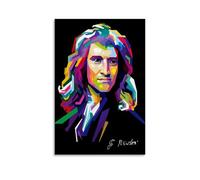 BJHIHSX Poster décoratif sur toile Sir Isaac Newton - Décoration murale moderne pour chambre à coucher - 40 x 60 cm