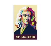 BJHIHSX Poster décoratif sur toile « Sir Isaac Newton » - Impression d'art moderne pour chambre à coucher - 50 x 75 cm