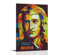 BJHIHSX Poster décoratif sur toile Sir Isaac Newton Pop - Impression sur toile - Décoration murale moderne pour chambre à coucher - 50 x 75 cm