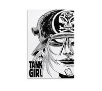 BJHIHSX Tank Girl Noir et Blanc Personnage Art Mural Impression Photo Moderne Décor Chambre Familiale 20 x 30 pouces (50 x 75 cm)