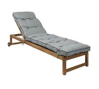 Bjird - Coussin Chaise Longue pour Jardin - 200x55 cm, Cendre - Coussin Bain de Soleil extérieur-intérieur