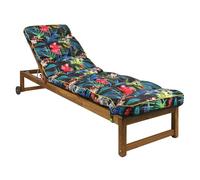 Bjird - Coussin Chaise Longue pour Jardin - 200x55 cm, Feuilles colorées - Coussin Bain de Soleil extérieur-intérieur