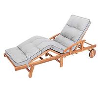 Bjird | Coussin Chaise Longue pour Jardin - Coussin Bain de Soleil extérieur-intérieur - Motif Matelassé - 200x55 cm - Résistant à l'eau et léger - Fabriqué en UE - Cendre