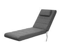 Bjird - Coussin Chaise Longue pour Jardin - siège 60x122 cm, Graphite - Coussin Bain de Soleil extérieur-intérieur