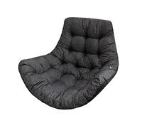 Bjird - Coussin Fauteuil Suspendu 100x120 cm, Noir (Tissu écologique), Fauteuil Balancoire, Chaise Oeuf, Coussins d'extérieur/intérieur