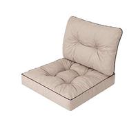 Bjird - Coussin pour chaises de Jardin - Coussin de siège - 60 cm Extérieur - ou transat de Jardin, terrasse ou Balcon - Beige