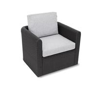 Bjird - Coussin pour chaises de Jardin - Coussin de siège - 60x55 cm Extérieur - ou transat de Jardin, terrasse ou Balcon - Graphite