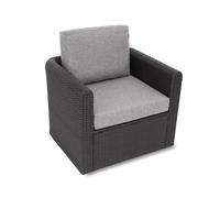 Bjird - Coussin pour chaises de Jardin - Coussin de siège - 60x55 cm Extérieur - ou transat de Jardin, terrasse ou Balcon - Gris