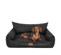Bjird Lit Chiens Grande Taille Imperméable - Couverture Canapé, Lit Chiens Taille Moyenne - Joker - Coussin Chien Oeko-Tex Dog Bed 64x49 cm Noir L