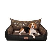 Bjird Lit Chiens Grande Taille Imperméable - Couverture Canapé, Lit Chiens Taille Moyenne - Joker - Coussin Chien Oeko-Tex Dog Bed 82x63 cm Marron 3D XL