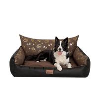 Bjird Lit Chiens Grande Taille Imperméable - Couverture Canapé, Lit Chiens Taille Moyenne - Joker - Coussin Chien Oeko-Tex Dog Bed 106x80 cm Marron 3D XXL