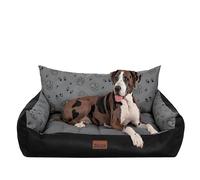 Bjird Lit Chiens Grande Taille Imperméable - Couverture Canapé, Lit Chiens Taille Moyenne - Joker - Coussin Chien Oeko-Tex Dog Bed 132x106 cm Graphite 3D XXXL