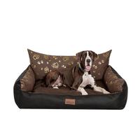 Bjird Lit Chiens Grande Taille Imperméable - Couverture Canapé, Lit Chiens Taille Moyenne - Joker - Coussin Chien Oeko-Tex Dog Bed 132x106 cm Marron 3D XXXL