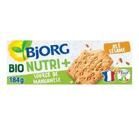 BJJORG - Biscuits Bio Croustillants au Blé et Sésame, Goûter Santé en Sachets Pratiques (20x) - Lot de 4 - vendu par Lot