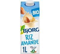 BJJORG - Boisson Végétale Bio Douceur Riz Amande, Texture Onctueuse et Naturelle (Brique 1L) - Lot de 4 - vendu par Lot