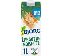 BJJORG - Boisson Végétale Bio Épeautre Noisette, Saveur Douce et Noisettée, Format 1L - Le lot de 4