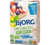 BJJORG. Galettes de Riz Bio Sans Gluten 130g, légères et croustillantes pour vos encas santé- Lot De 4