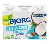 BJJORG - Lait de Coco Bio pour Cuisine Crémeux et Onctueux, Idéal pour Recettes Exotiques (3 x 200 mL) - Le lot de 3