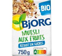 BJJORG. Muesli Bio aux Fruits 750g, un petit-déjeuner sain et naturel pour bien démarrer la journée- Lot De 3