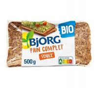 BJJORG. Pain Complet au Seigle 500 g - Un pain biologique riche en fibres pour une alimentation saine- Lot De 4