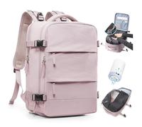 BJLFS Sac à dos Sous Vide Avec Pompe Bagage Cabine 40×30×20 Ryanair Wizzair Femme Bagage à Main Easyjet 45×36×20 Sac à dos Voyage Cabin Avec Sous Vide Sac pour Ordinateur Portable 14 Pouces Lila