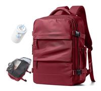 BJLFS Sac à dos Sous Vide Avec Pompe Bagage Cabine 40×30×20 Ryanair Wizzair Femme Bagage à Main Easyjet 45×36×20 Sac à dos Voyage Cabin Avec Sous Vide Sac pour Ordinateur Portable 14 Pouces Rot