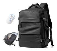 BJLFS Sac à dos Sous Vide Avec Pompe Bagage Cabine 40×30×20 Ryanair Wizzair Femme Bagage à Main Easyjet 45×36×20 Sac à dos Voyage Cabin Avec Sous Vide Sac pour Ordinateur Portable 14 Pouces noir