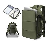 BJLFS Sac à Dos Voyage Cabine Avion sous Siège Bagage Cabine Ryanair Femme Bagage à Main Petit Sac à Dos Ordinateur Portable 14 Pouces Homme Vert légère