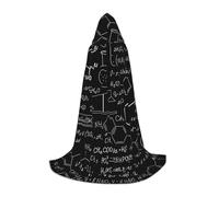 BJNGHKLN Halloween Longueur au sol Cape à capuche Abstrait Science Chimie Illustration 3D Impression Longue Cape à Capuche Pour Adolescent