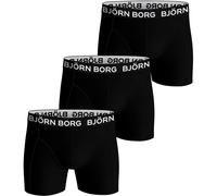 BJÖRN BORG Hommes Boxers, Lot de 3 - Coton Stretch Trunks, Big Logo, Sous-vêtements, Coton Noir/Blanc M