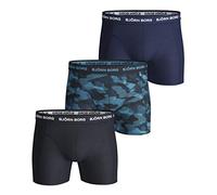 Björn Borg 9999-1132-70291 Cotton Stretch Boxer 3p Men's Impression, Bleu Marine S
