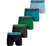 BJÖRN BORG Boxers Homme, Lot de 5 - Coton Stretch, ceinture logo Vert/Bleu M