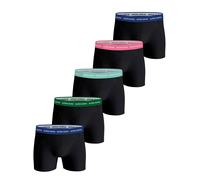 BJÖRN BORG Boxers pour homme, lot de 5 - Essential Boxer, caleçon, coton, logo à la taille, uni noir XL