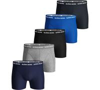 BJÖRN BORG Boxers pour homme pack de 5 - Pants, Coton Stretch, ceinture logo bleu/gris/noir S