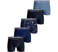 Björn Borg Bjorn Borg Cotton Stretch Boxer 5p sous-vêtement, Bleu, Bleu Marine, imprimé, L Homme