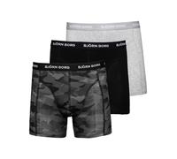 BJÖRN BORG Boxers 'Sammy' gris clair / gris foncé / noir / blanc, Taille S