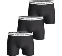 BJÖRN BORG Hommes Boxers Pack 3 - Pants, Coton Stretch, ceinture logo noir/blanc XXL