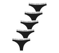 Björn Borg Logo String Pack de 5 Femmes - noir, blanc S