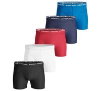 BJÖRN BORG Lot de 5 boxers pour hommes - Pants, Coton Stretch, ceinture logo bleu/blanc/noir/rouge S