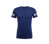BJÖRN BORG T-Shirt fonctionnel bleu nuit / blanc, Taille S
