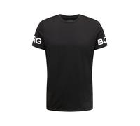 BJÖRN BORG T-Shirt fonctionnel noir / blanc, Taille S
