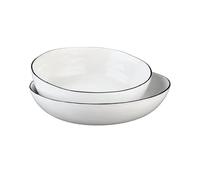 BJÖRN PURE Lot de 2 corbeilles à fruit blanc neige - Ø 29 cm et Ø 33,5 cm