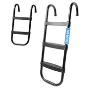 Björn&Schiller Échelle de Trampoline - Échelle réglable en Hauteur pour Trampoline (70-96 cm), Universelle, 3 marches, antidérapante, Fixation Stable, résistante aux intempéries, Montage Facile