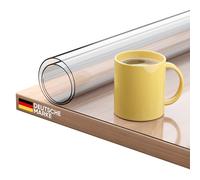 Björn&Schiller Film de Protection de Table Transparent avec Bords biseautés, 2 mm d'épaisseur, Protection de Table Transparente, 90 x 160 cm, Film de Protection pour Table Transparent, résistant à la