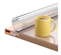 Björn&Schiller Film de Table Transparent avec Bords biseautés, 2 mm d'épaisseur, Protection de Table 100 x 200 cm, Nappe de Protection, résistante à la Chaleur jusqu'à 55 °C