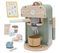 Björn&Schiller Machine à café en bois pour enfants - Machine à café pour la cuisine de jeu - 25 pièces - Multicolore - Pour chambre d'enfant et jeu de développement - À partir de 3 ans